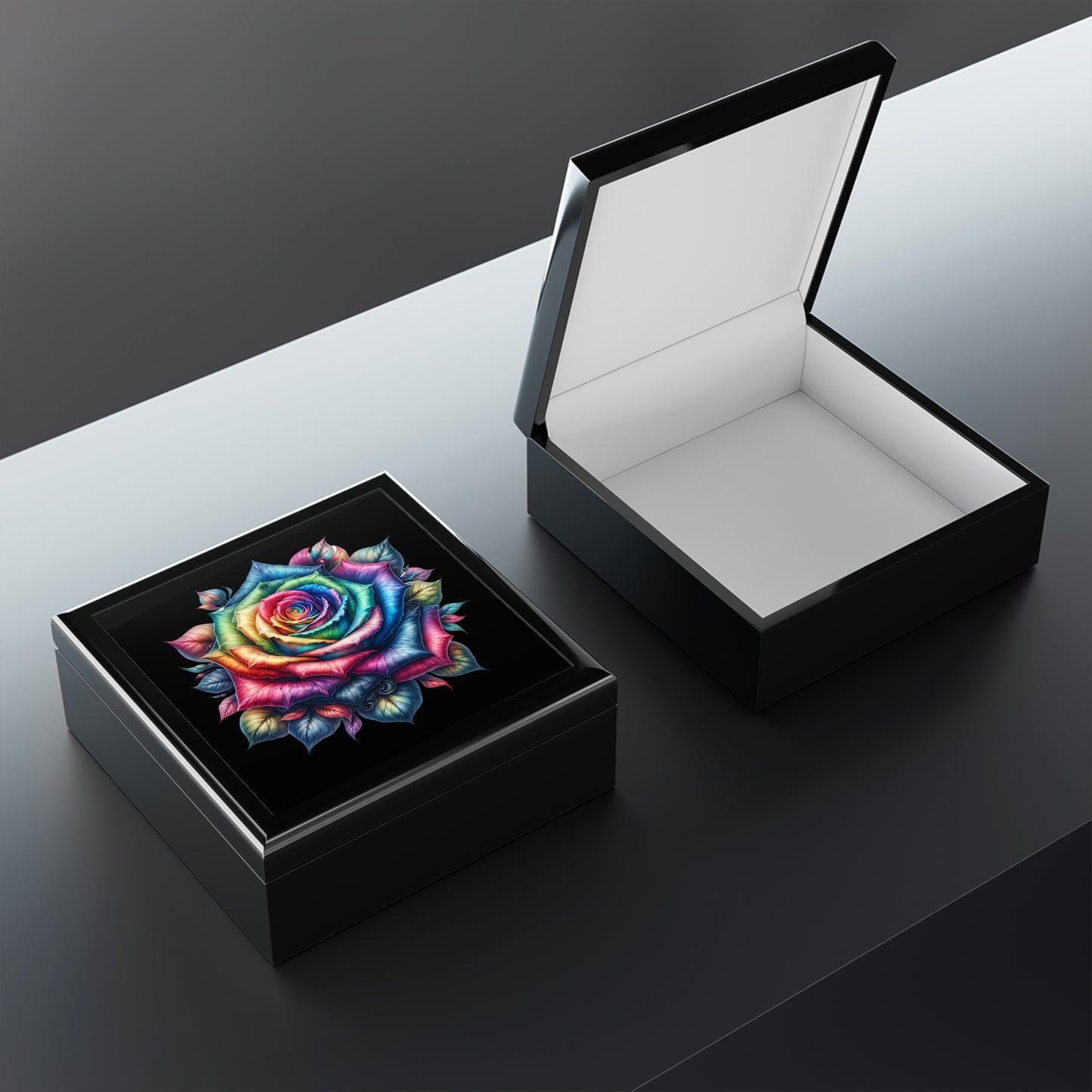 Colorful Rose Jewelry Box