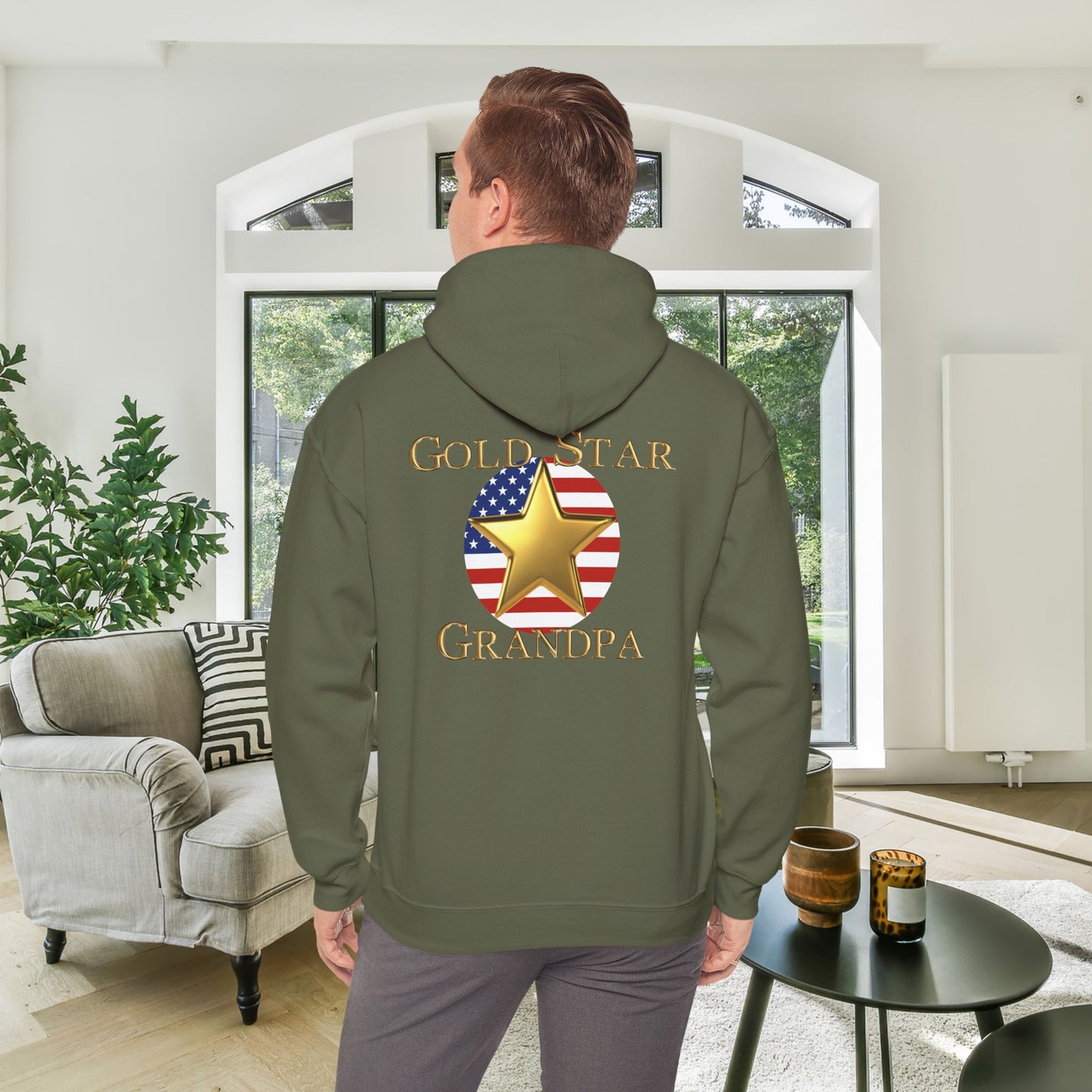 Gold Star Grandpa Heavy Blend™ Hooded Sweatshirt