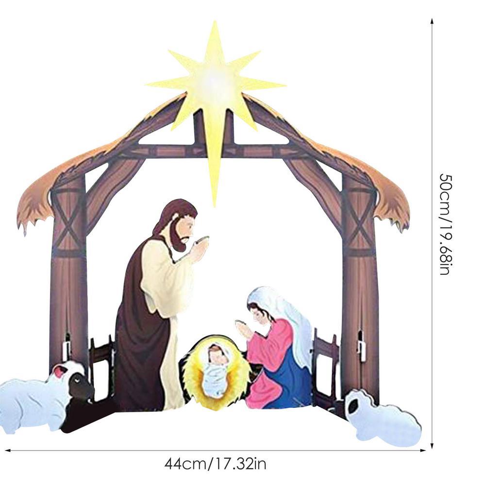 Beautiful Wooden Nativity Lawn Display