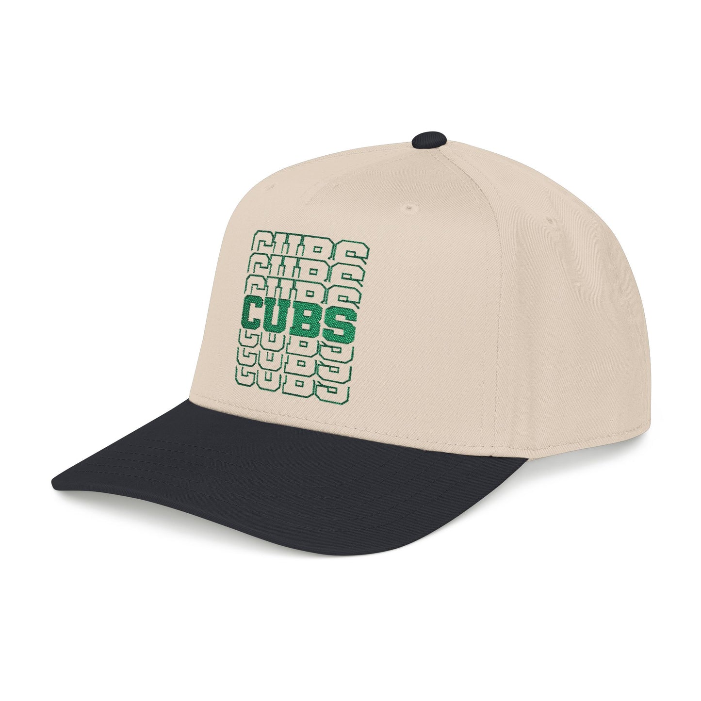Cubs Stacked Letters Mid Profile Baseball Cap