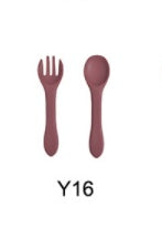 Soft Silicone Food Grade Kids Spoon & Fork Set