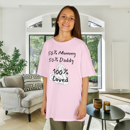 50% Mommy 50% Daddy 100% Loved Kids Heavy Cotton™ Tee