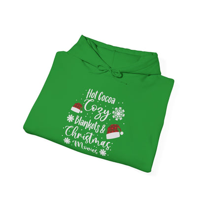 Hot Cocoa, Cozy Blankets & Christmas Movies Adult Heavy Blend™ Hooded Sweatshirt