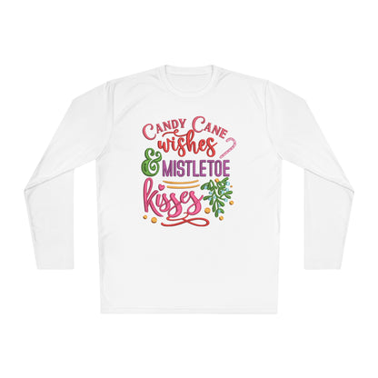 Candy Cane Wishes & Mistletoe Kisses Adult Long Sleeve Tee