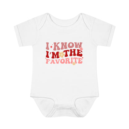 I Know I'm The Favorite Infant Baby Rib Bodysuit