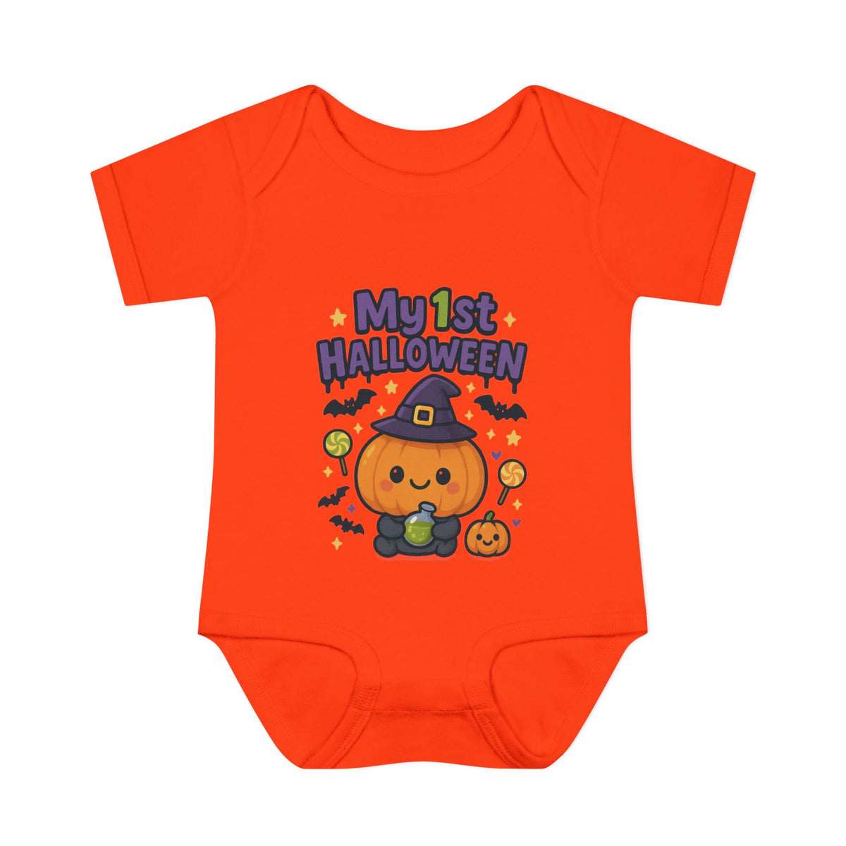 My First Halloween (Pumpkin) Baby Rib Bodysuit