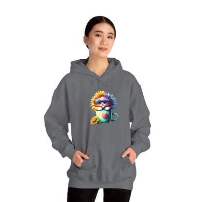 Cute Sunflower Kitten Heavy Blend™ Hooded Sweatshirt