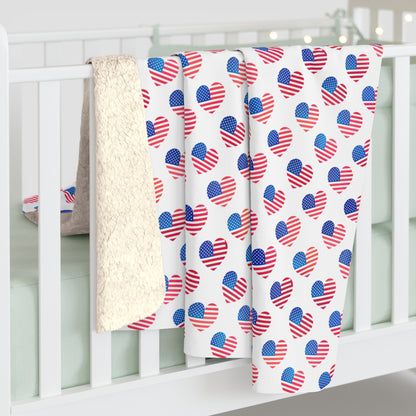 Hearts of Freedom Fleece Blanket