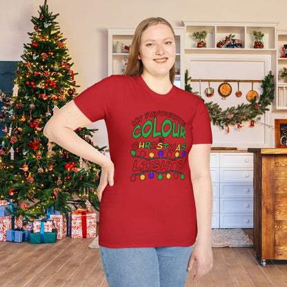 My Favourite Colour Is Christmas Lights  Adult T-shirt