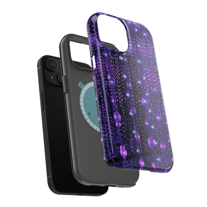 Purple Raindrops MagSafe® Compatible Tough Case for iPhone