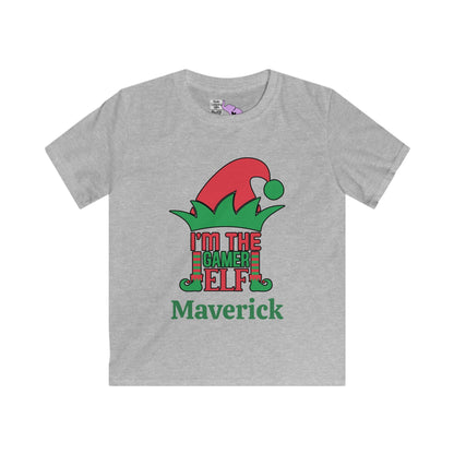 I'm The Gamer Elf Personalized Youth Softstyle Tee