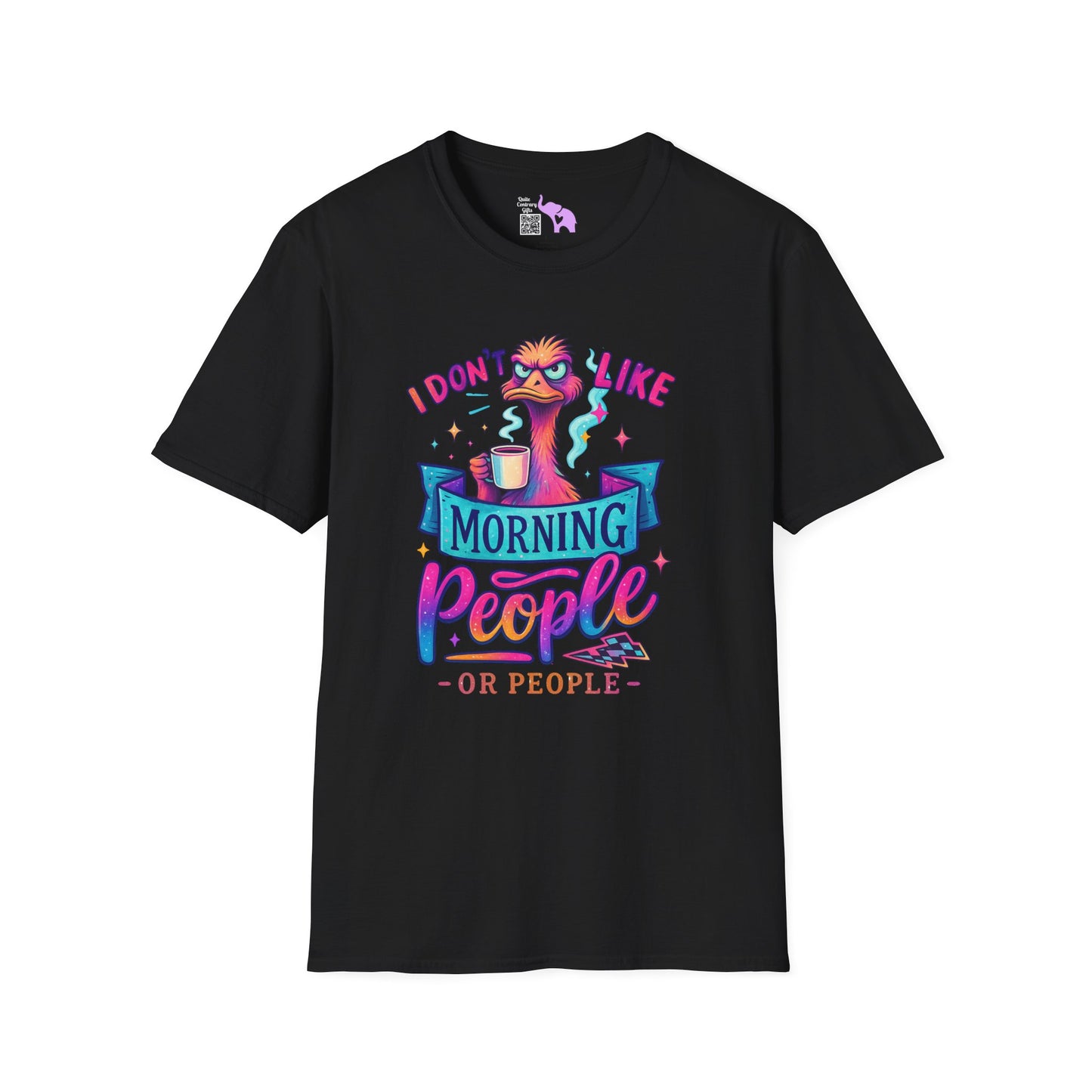 I Don't Like Morning People or People Adult T-shirt