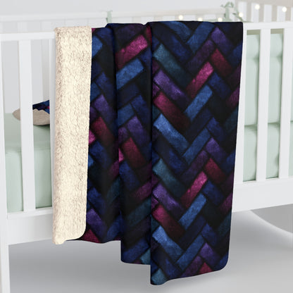 Velvet Angles Print Fleece Blanket