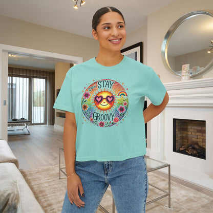 Stay Groovy Women's Boxy Tee