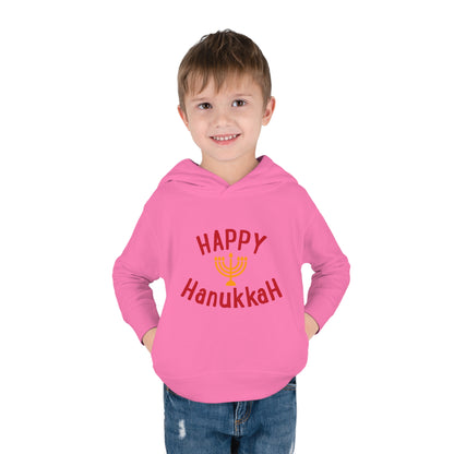 Happy Hanukkah Toddler Pullover Fleece Hoodie