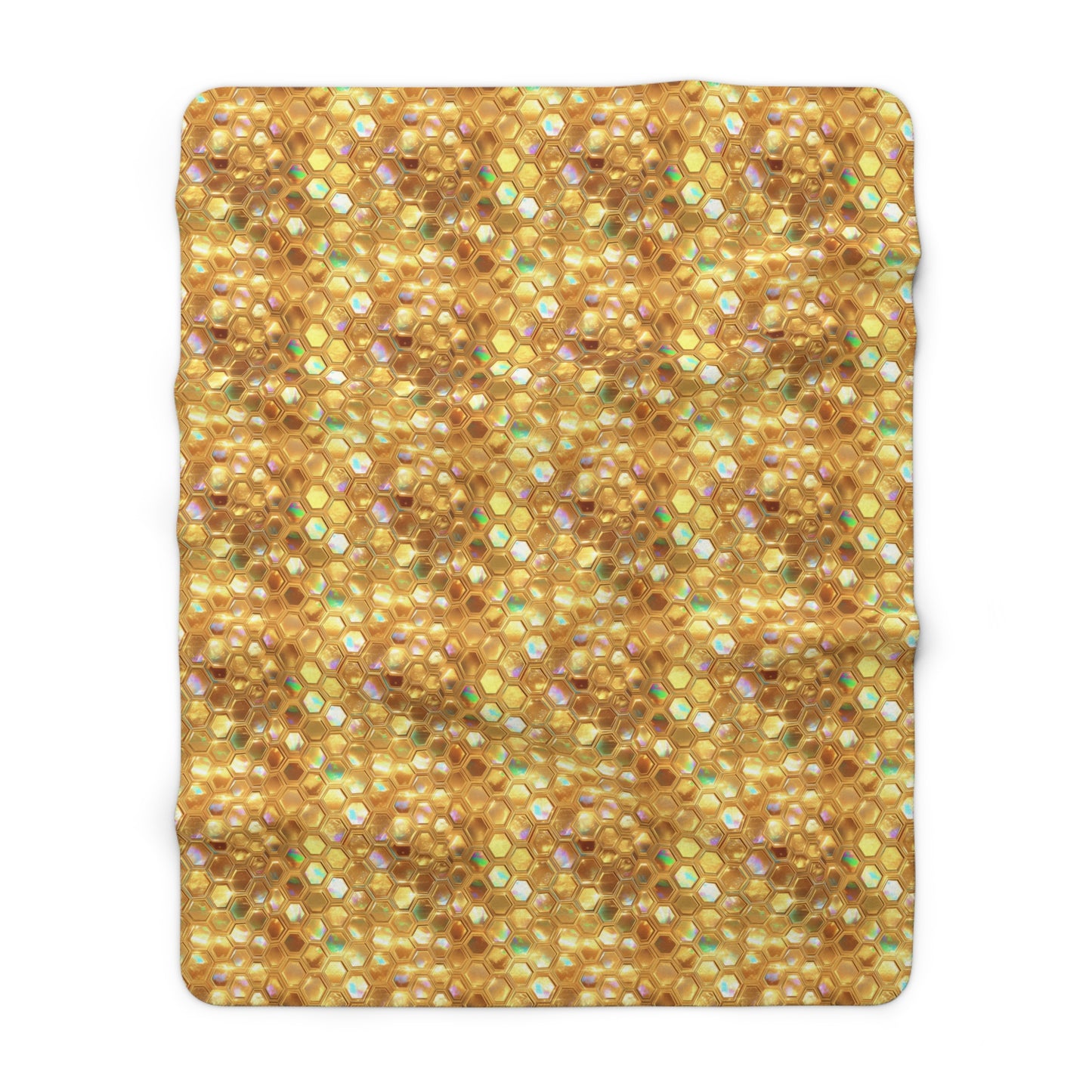 Golden Prism Grid Fleece Blanket