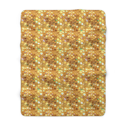 Golden Prism Grid Fleece Blanket