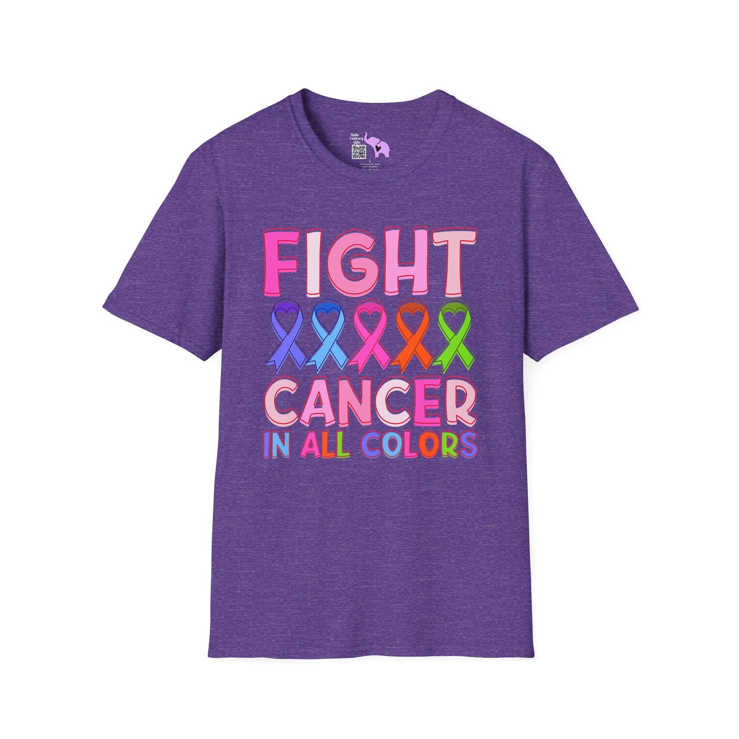 Fight Cancer in All Colors 6 Adult T-shirt