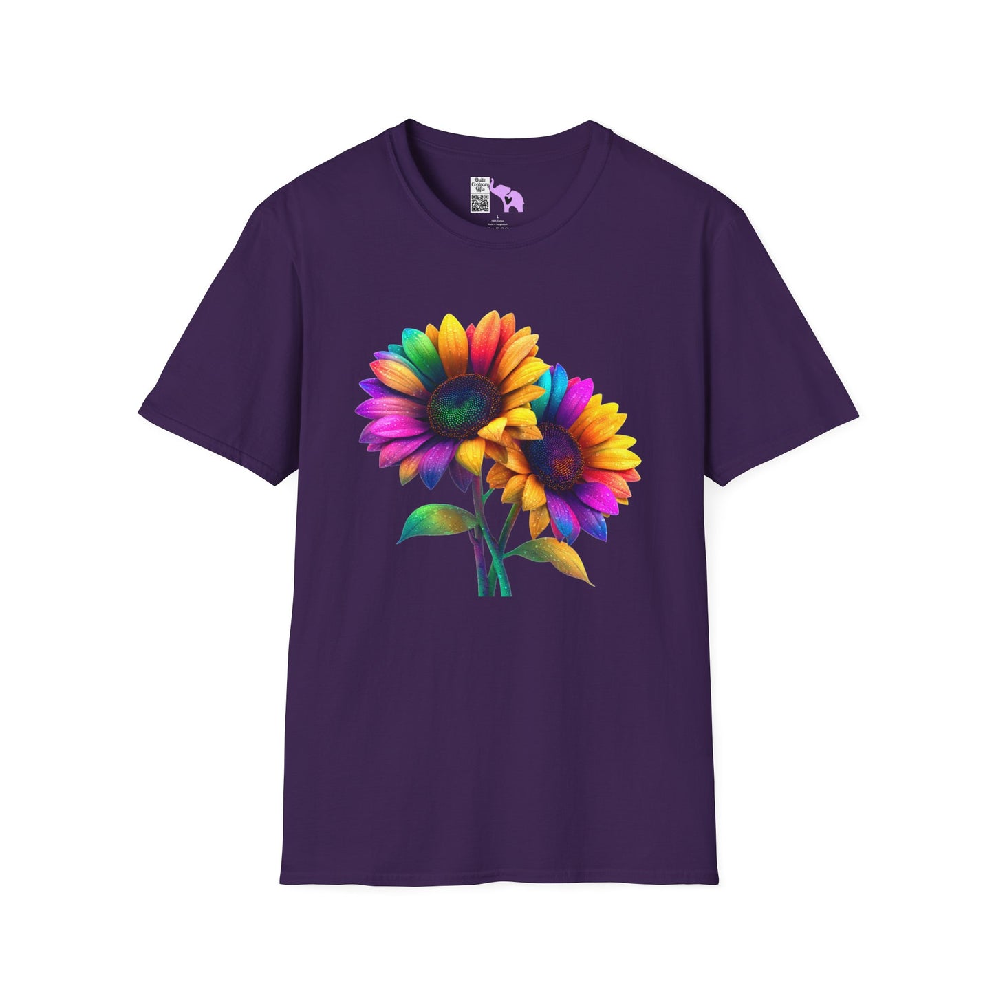 Colorburst Flowers Adult T-shirt