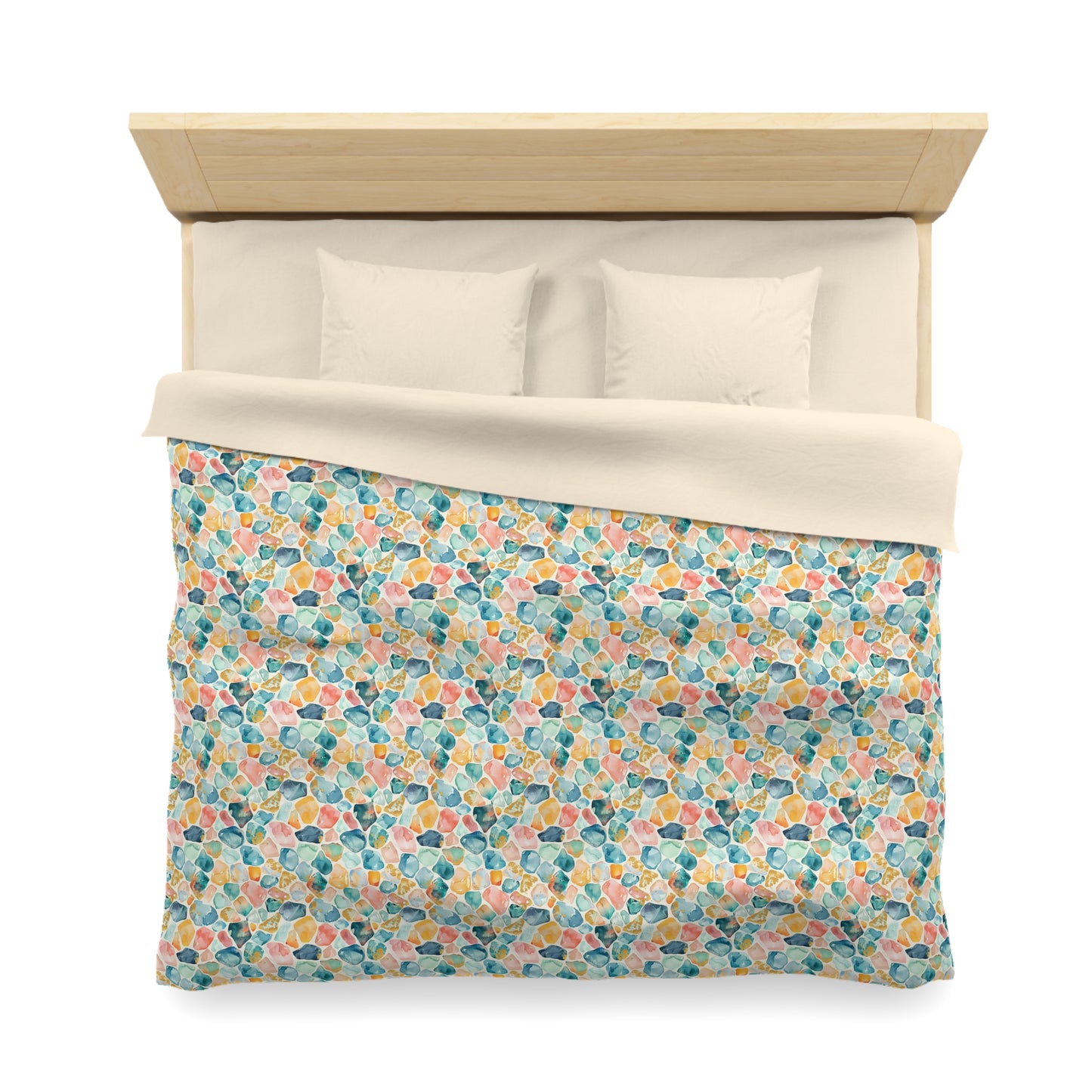 Ocean Pebble Drift Microfiber Duvet Cover