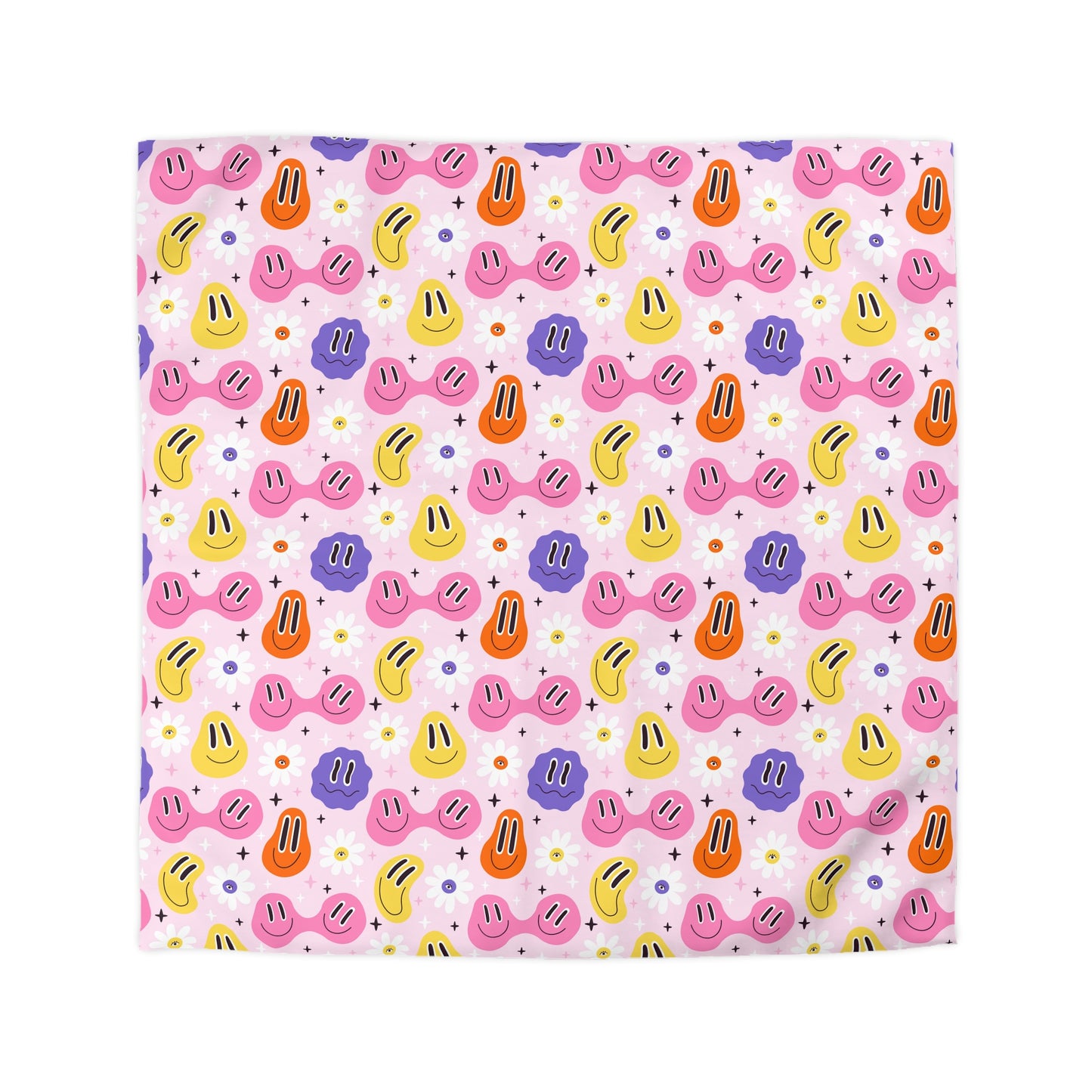 Whimsical Smiley Faces Duvet Bedding Set