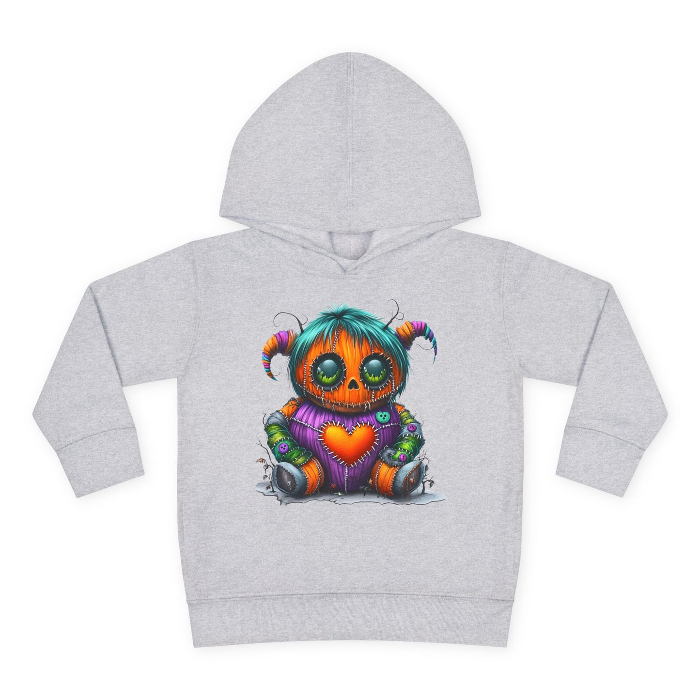 Patchwork Pumpkin Heart Toddler Hoodie