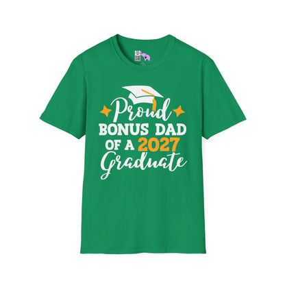 Proud Bonus Dad of a 2027 Graduate Adult T-shirt