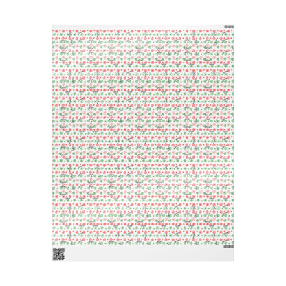 Red & Green Snowflakes Custom Name Wrapping Paper (Soren)