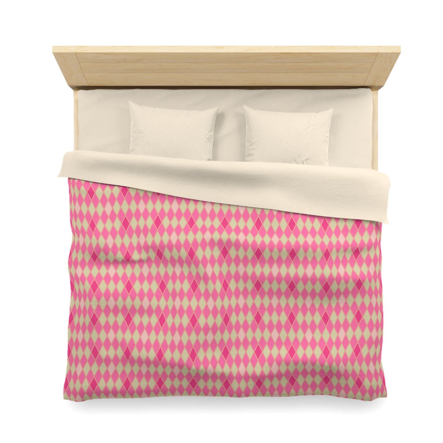Pink Amour Harlequin Microfiber Duvet Cover