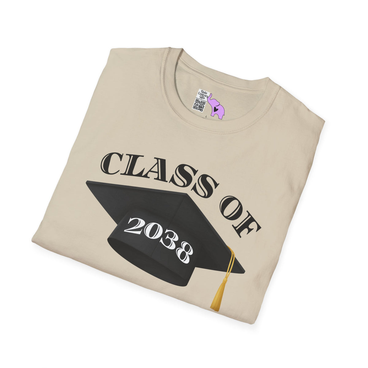 Class of 2038 Unisex Tshirt for 2026/27 First Grader (Style 2)
