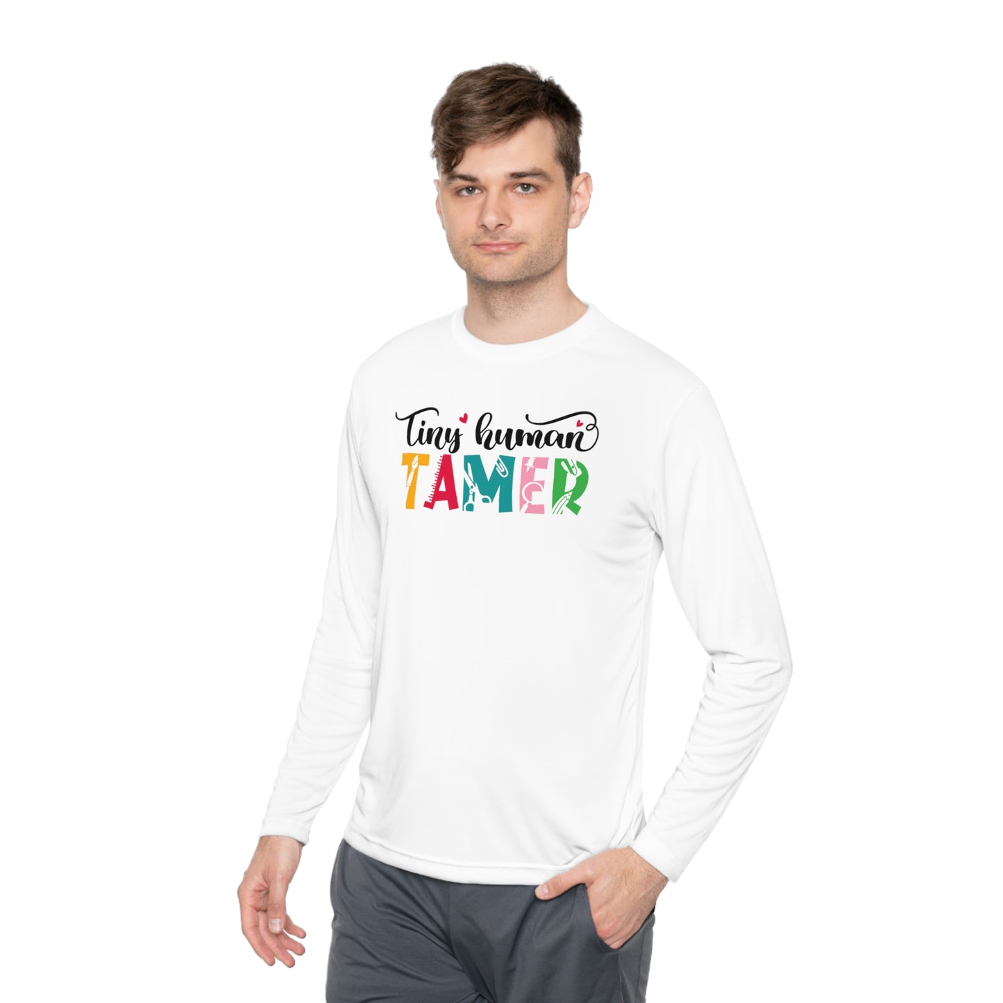 Tiny Human Tamer (Teacher) Adult Long Sleeve Tee