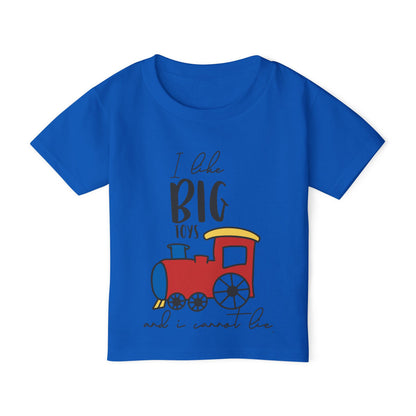 I Like Big Toys and I Cannot Lie (Train) Heavy Cotton™ Toddler T-shirt