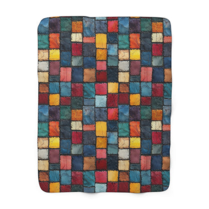 Patch Pop Sherpa Fleece Blanket