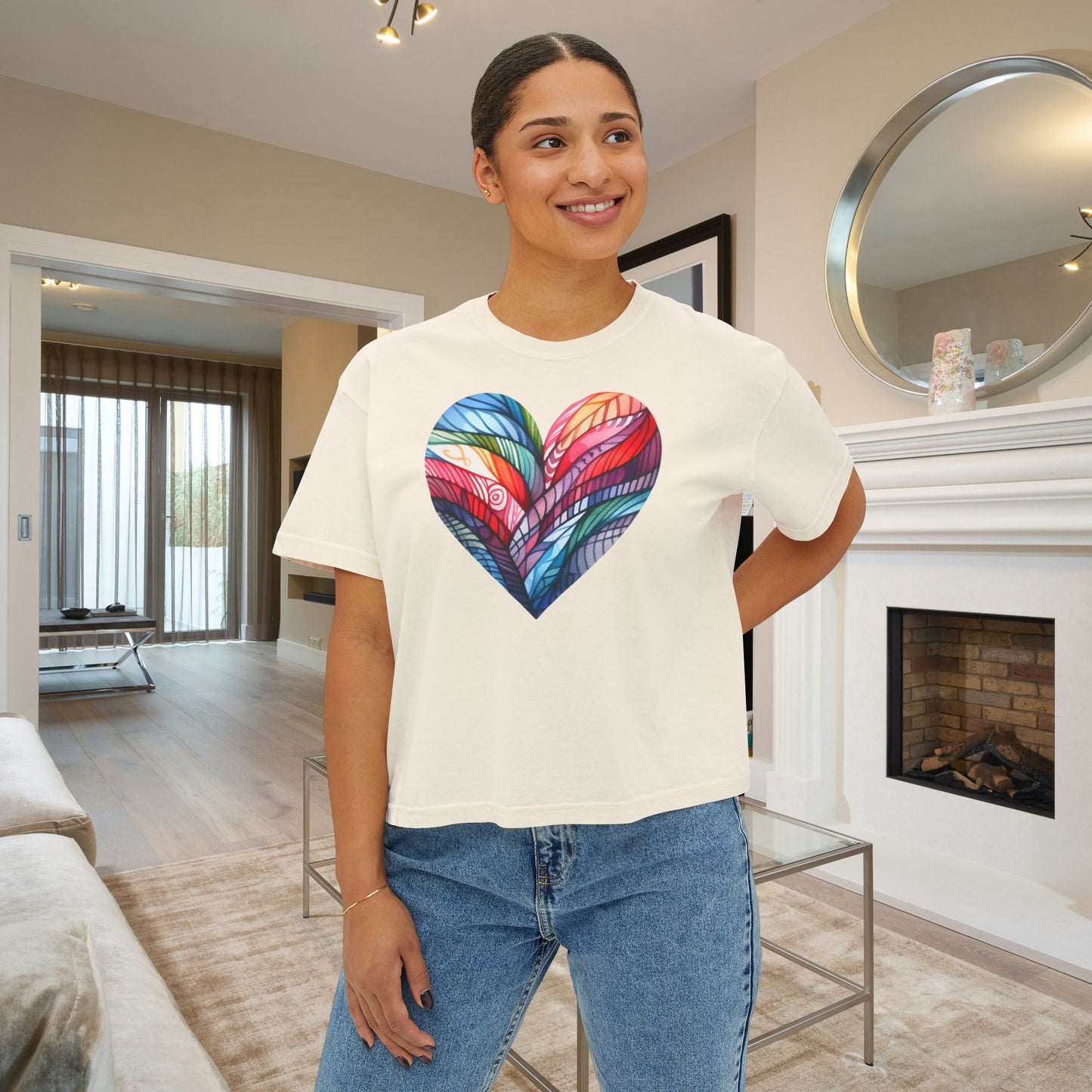 Heart of Many Colors Women's Boxy Tee