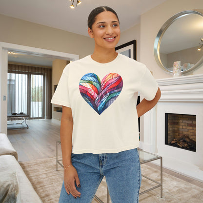 Heart of Many Colors Women's Boxy Tee
