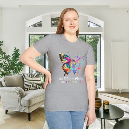 We Believe in Miracles Fight Cancer in All Colors 22 Adult T-shirt