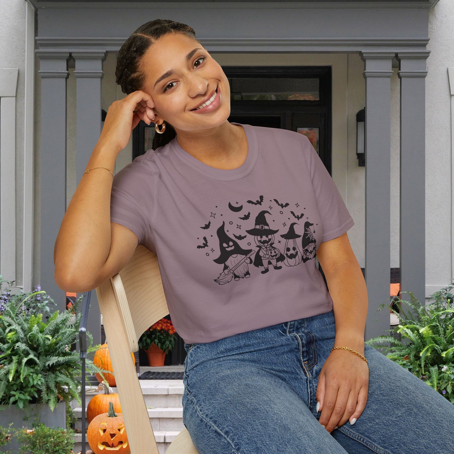 Trick or Treat Gnomies Adult T-shirt