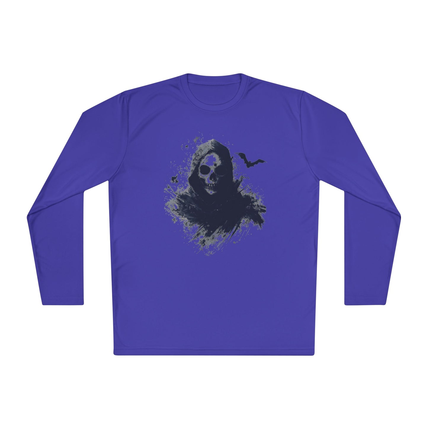 Creepy Death Skull Adult Long Sleeve Tee