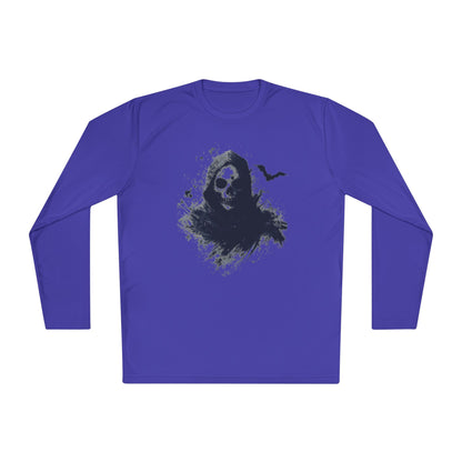 Creepy Death Skull Adult Long Sleeve Tee