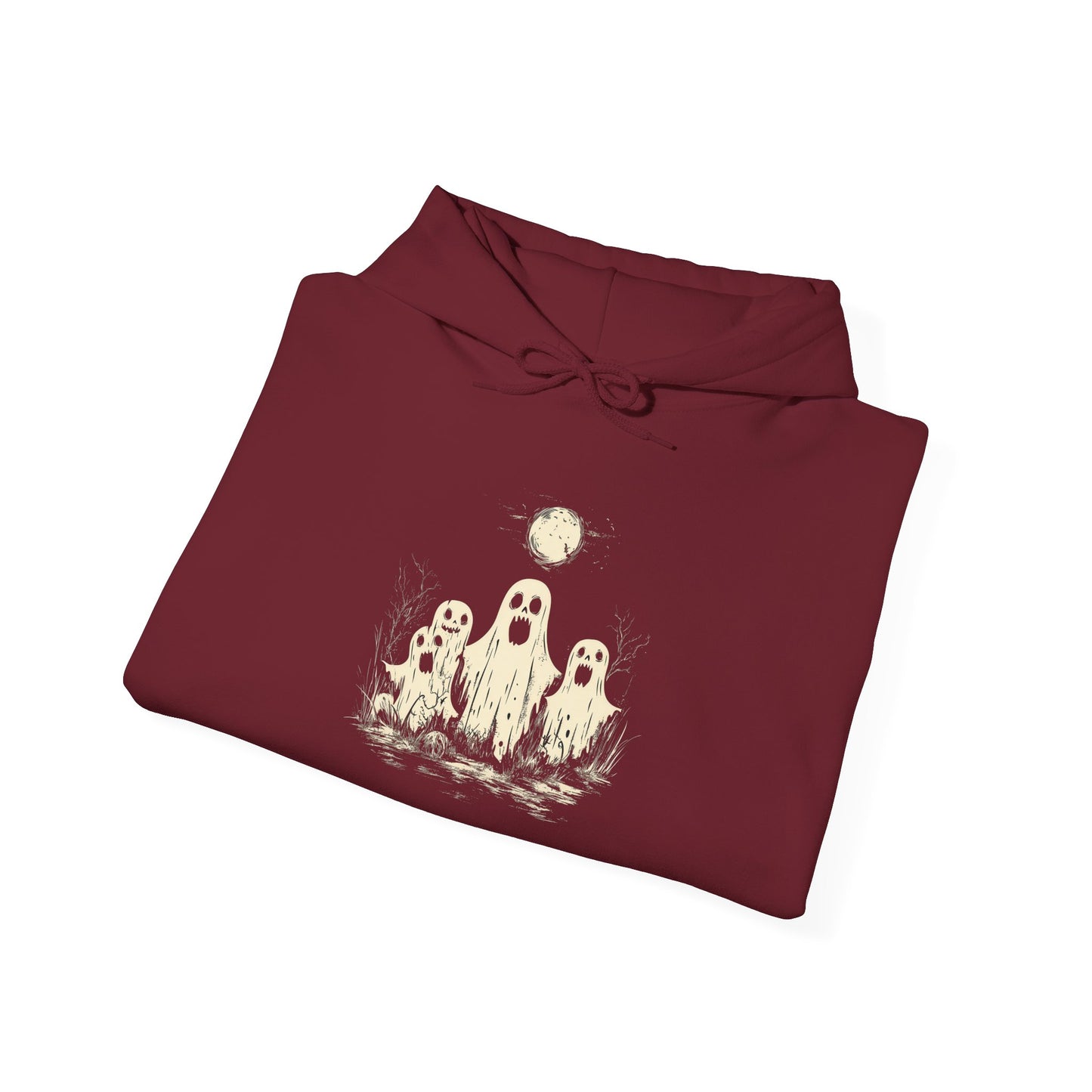 Creepy Ghost Trio Heavy Blend™ Hooded Sweatshirt
