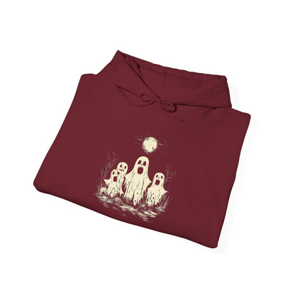 Creepy Ghost Trio Heavy Blend™ Hooded Sweatshirt