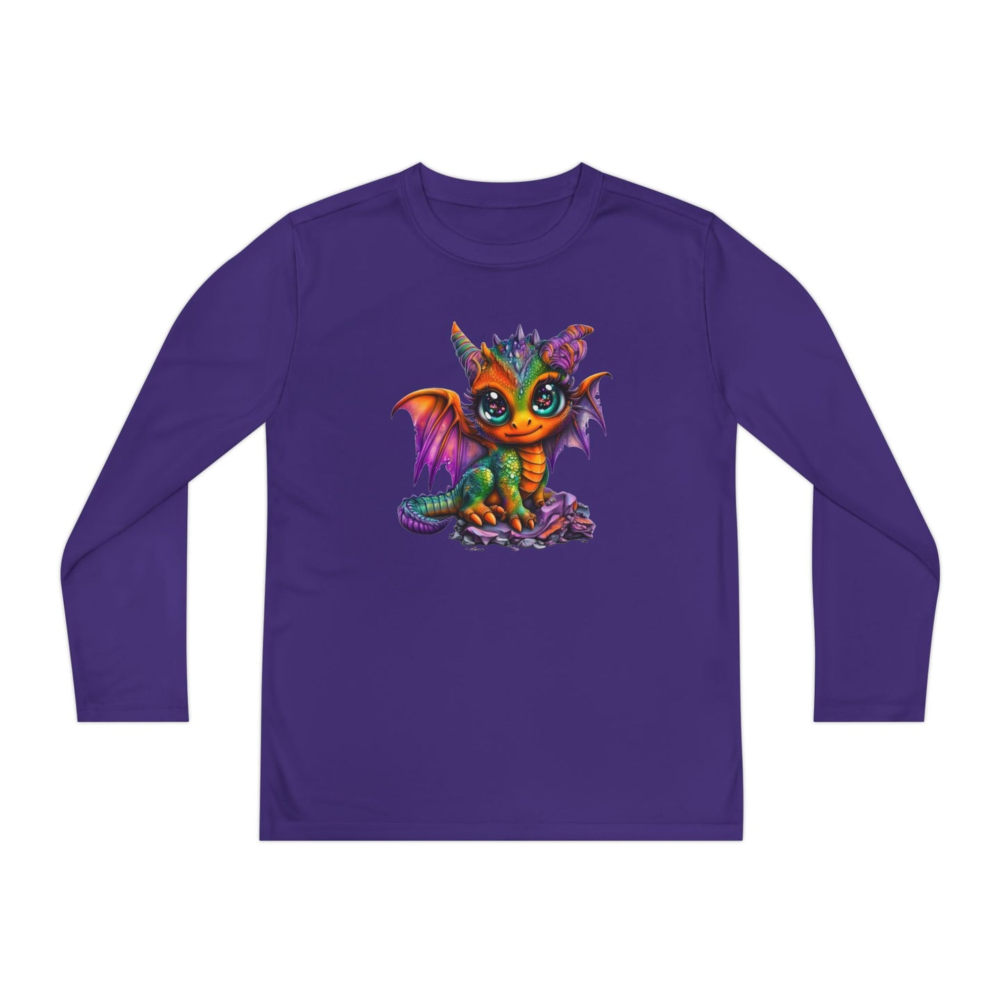 Colorful Baby Dragon Youth Long Sleeve Tee