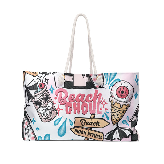 Spooky Beach House (White) Weekender Bag