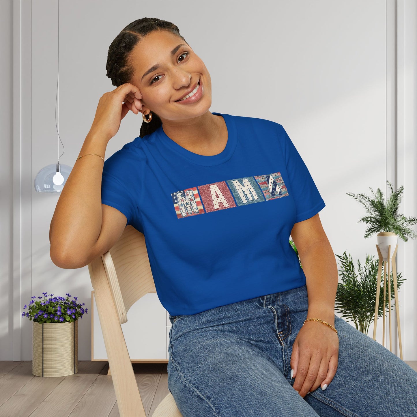 Mama (America Colors) Adult T-shirt