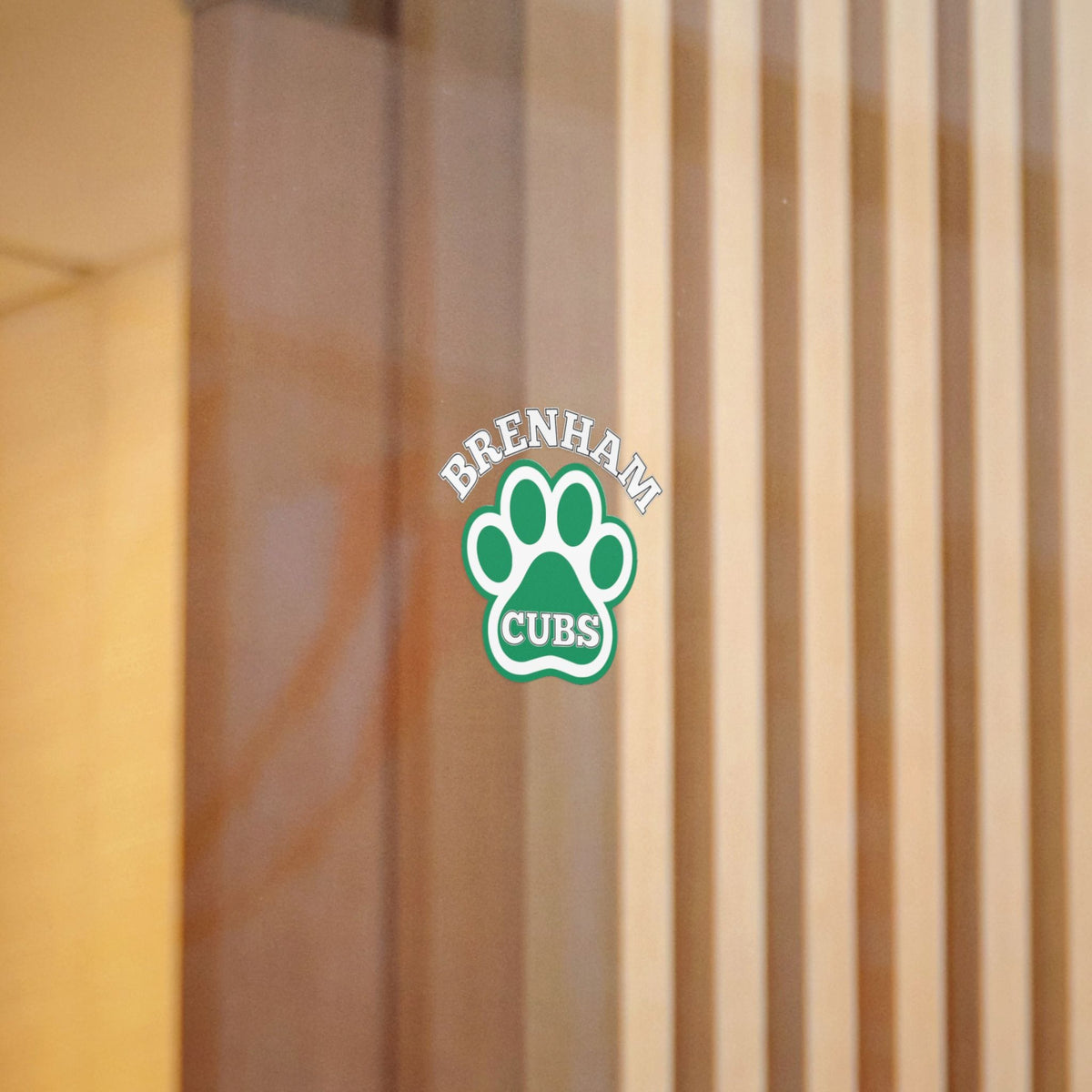 Brenham Paw Pride, White Decal