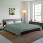 Teal Drift Harlequin Comforter