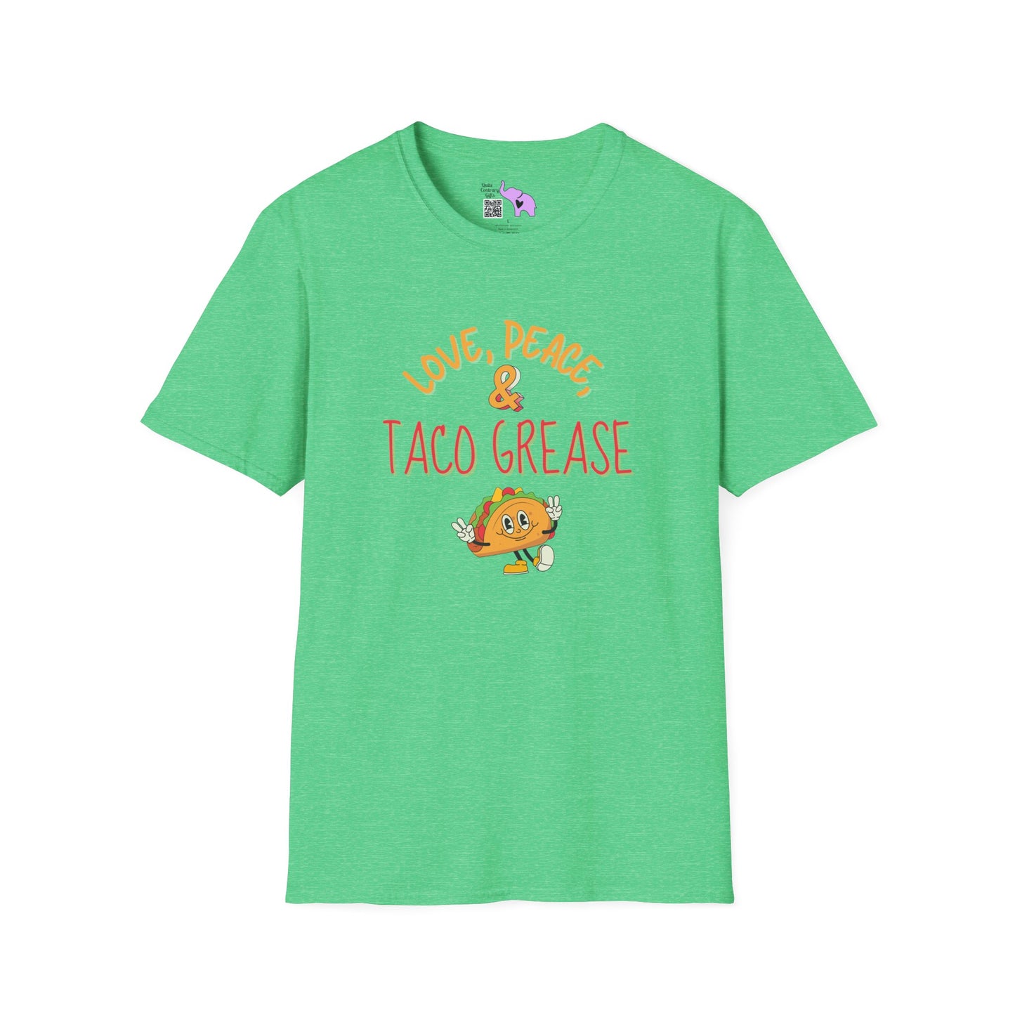Love, Peace, & Taco Grease Adult T-shirt