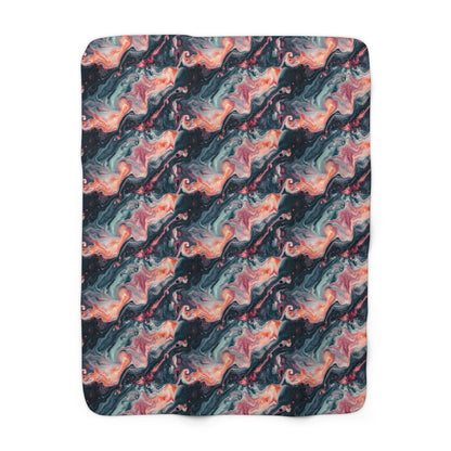 Pink Venom Marble Fleece Blanket