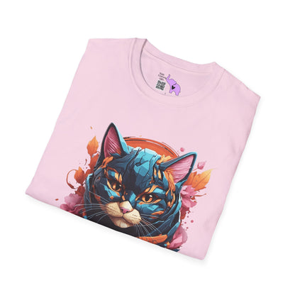 Adorable Kitty w/Flowers Adult T-shirt