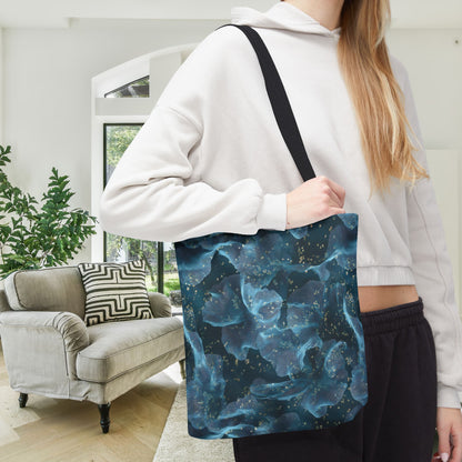 Midnight Sheer & Lace Canvas Tote Bag
